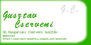gusztav cserveni business card