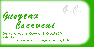 gusztav cserveni business card